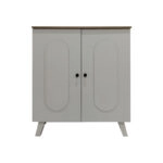 Παπουτσοθήκη-ντουλάπι Cathi σε λευκή-sonoma απόχρωση 80x34x95εκ