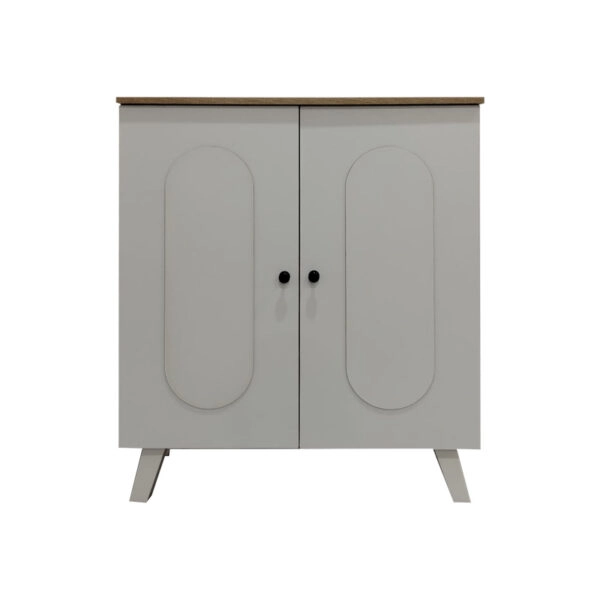 Παπουτσοθήκη-ντουλάπι Cathi σε λευκή-sonoma απόχρωση 80x34x95εκ