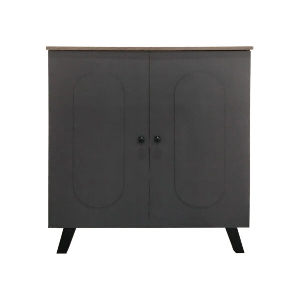 Παπουτσοθήκη-ντουλάπι Cathi σε oak - anthracite απόχρωση 80x34x95εκ