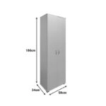 Παπουτσοθήκη-Ντουλάπα Racka  σε ανθρακί απόχρωση 58x34x186εκ