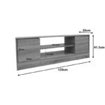 Έπιπλο τηλεόρασης Sasa  σε sonoma απόχρωση 120x35x41.5εκ