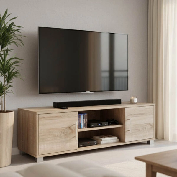 Έπιπλο τηλεόρασης Serank σε sonoma απόχρωση 120x40x40εκ