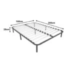 Κρεβάτι-υπόστρωμα Amaso  μεταλλικό μαύρο 160x200x28εκ