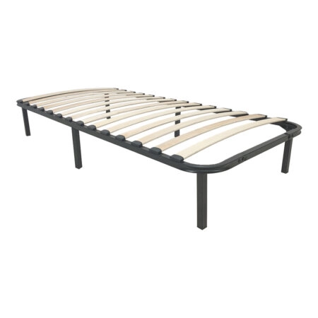 Κρεβάτι-υπόστρωμα Amaso μεταλλικό μαύρο 90x190x28εκ