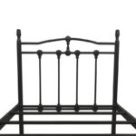 Κρεβάτι Wotso  μεταλλικό σε μαύρη απόχρωση 90x190εκ