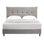 LIFE ΚΡΕΒΑΤΙ (ΓΙΑ ΣΤΡΩΜΑ 160x200cm) ΓΚΡΙ 215x171x115