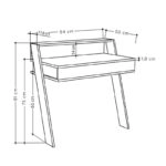 Γραφείο εργασίας Cowork Megapap χρώμα ανοιχτό καρυδί 94x50x91εκ.