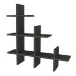 Ραφιέρα τοίχου Juke Megapap χρώμα ανθρακί 81,8x18x80εκ.