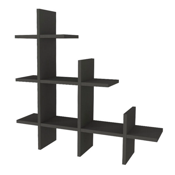 Ραφιέρα τοίχου Juke Megapap χρώμα ανθρακί 81,8x18x80εκ.