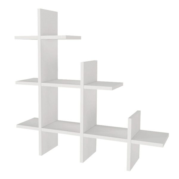 Ραφιέρα τοίχου Juke Megapap χρώμα λευκό 81,8x18x80εκ.