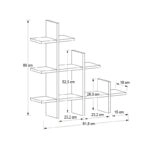 Ραφιέρα τοίχου Juke Megapap χρώμα λευκό 81,8x18x80εκ.