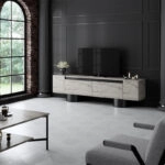 Έπιπλο τηλεόρασης Haven Megapap χρώμα travertine 180x30x50εκ.