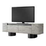 Έπιπλο τηλεόρασης Haven Megapap χρώμα travertine 180x30x50εκ.