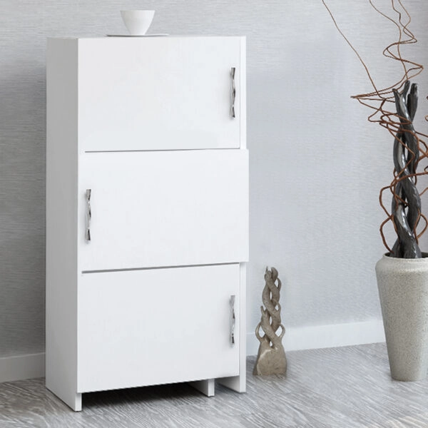 Ντουλάπι κουζίνας - μπάνιου Anna Megapap χρώμα λευκό 65x31,5x89,8εκ.