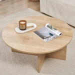 Τραπεζάκι σαλονιού Soleil Megapap χρώμα sapphire oak Ø90x40εκ.