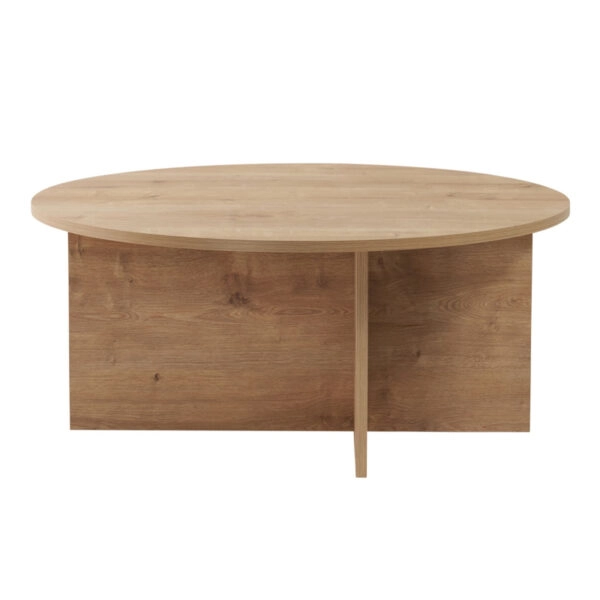 Τραπεζάκι σαλονιού Soleil Megapap χρώμα sapphire oak Ø90x40εκ.