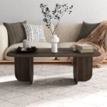 Τραπεζάκι σαλονιού Becaj Megapap χρώμα καρυδί 120x60x41,4εκ.