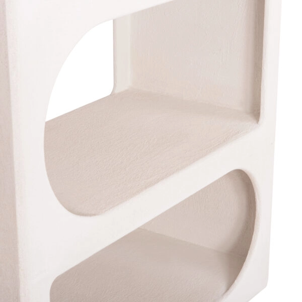 ΒΙΒΛΙΟΘΗΚΗ ΣΕΙΡΑ SANTORINI HM18062 MDF ΣΕ ΥΠΟΛΕΥΚΟ ΧΡΩΜΑ 80x38x180Yεκ.