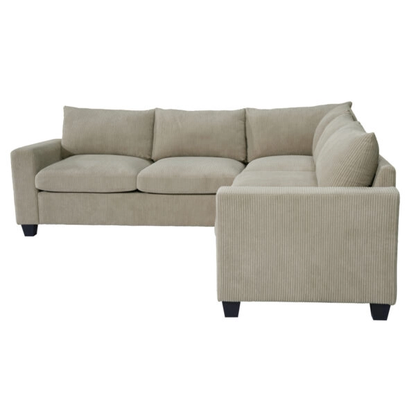 ΓΩΝΙΑΚΟΣ ΚΑΝΑΠΕΣ CALDER HM3286.03 ΜΠΕΖ ΥΦΑΣΜΑ 254x90x91Υεκ.