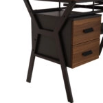 ΓΡΑΦΕΙΟ ΚΑΡΥΔΙ-ΓΚΡΙ ΜΕ ΜΑΤ ΓΚΡΙ ΣΚΕΛΕΤΟ HM2130.03 120X60X76εκ.