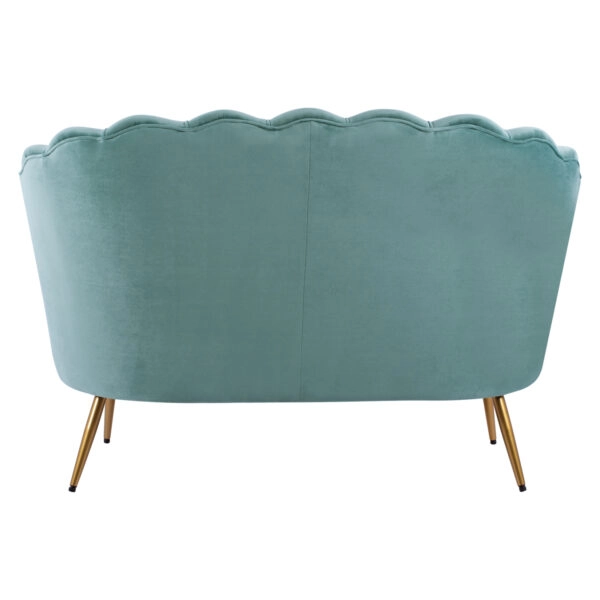 ΚΑΝΑΠΕΣ 2ΘΕΣΙΟΣ COQUILLE HM8627.07 ΑΠΟ ΦΥΣΤΙΚΙ ΒΕΛΟΥΔΟ ΜΕ ΧΡΥΣΑ ΠΟΔΙΑ 130x81x86Υ εκ.