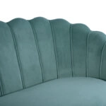 ΚΑΝΑΠΕΣ 2ΘΕΣΙΟΣ COQUILLE HM8627.07 ΑΠΟ ΦΥΣΤΙΚΙ ΒΕΛΟΥΔΟ ΜΕ ΧΡΥΣΑ ΠΟΔΙΑ 130x81x86Υ εκ.