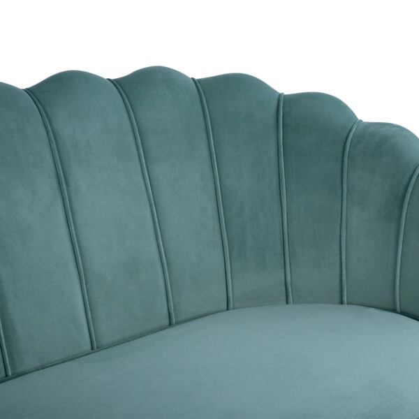 ΚΑΝΑΠΕΣ 2ΘΕΣΙΟΣ COQUILLE HM8627.07 ΑΠΟ ΦΥΣΤΙΚΙ ΒΕΛΟΥΔΟ ΜΕ ΧΡΥΣΑ ΠΟΔΙΑ 130x81x86Υ εκ.