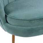 ΚΑΝΑΠΕΣ 2ΘΕΣΙΟΣ COQUILLE HM8627.07 ΑΠΟ ΦΥΣΤΙΚΙ ΒΕΛΟΥΔΟ ΜΕ ΧΡΥΣΑ ΠΟΔΙΑ 130x81x86Υ εκ.