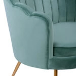 ΚΑΝΑΠΕΣ 2ΘΕΣΙΟΣ COQUILLE HM8627.07 ΑΠΟ ΦΥΣΤΙΚΙ ΒΕΛΟΥΔΟ ΜΕ ΧΡΥΣΑ ΠΟΔΙΑ 130x81x86Υ εκ.