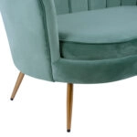 ΚΑΝΑΠΕΣ 2ΘΕΣΙΟΣ COQUILLE HM8627.07 ΑΠΟ ΦΥΣΤΙΚΙ ΒΕΛΟΥΔΟ ΜΕ ΧΡΥΣΑ ΠΟΔΙΑ 130x81x86Υ εκ.