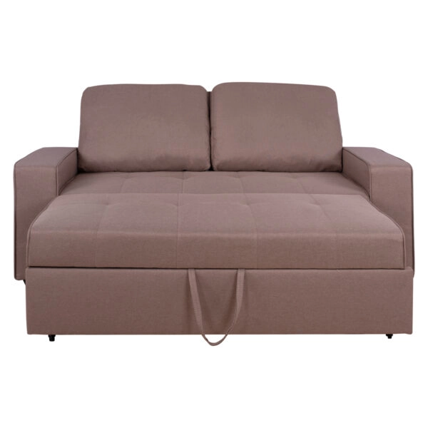 ΚΑΝΑΠΕΣ ΚΡΕΒΑΤΙ KANNA 2ΘΕΣΙΟΣ HM3082.04 ΜΕ ΜΠΕΖ ΥΦΑΣΜΑ 175x100x83 εκ.