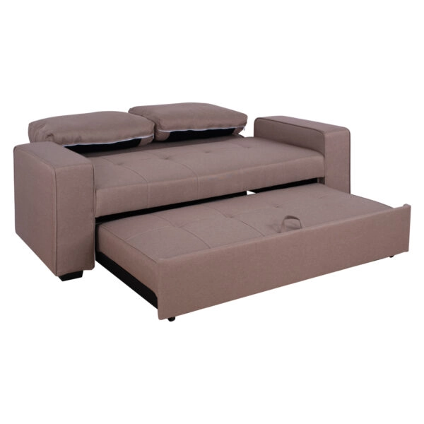 ΚΑΝΑΠΕΣ ΚΡΕΒΑΤΙ KANNA 2ΘΕΣΙΟΣ HM3082.04 ΜΕ ΜΠΕΖ ΥΦΑΣΜΑ 175x100x83 εκ.