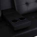 ΚΑΝΑΠΕΣ ΚΡΕΒΑΤΙ BENIN ΜΕ ΜΑΥΡΟ PU 165x76,5x79 εκ ΚΑΙ ΠΤΥΣΣΟΜΕΝΟ ΜΠΡΑΤΣΟ HM3157.01