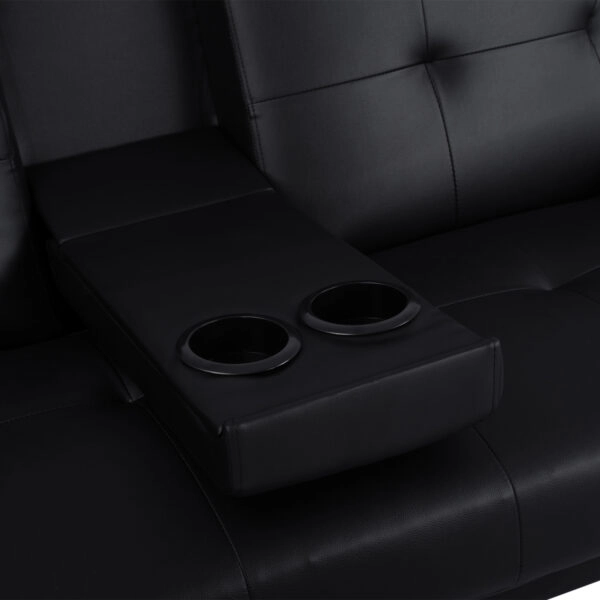 ΚΑΝΑΠΕΣ ΚΡΕΒΑΤΙ BENIN ΜΕ ΜΑΥΡΟ PU 165x76,5x79 εκ ΚΑΙ ΠΤΥΣΣΟΜΕΝΟ ΜΠΡΑΤΣΟ HM3157.01