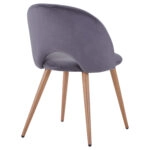 ΚΑΡΕΚΛΑ SADIE ΒΕΛΟΥΔΟ ΓΚΡΙ ΚΑΙ ΜΕΤΑΛΛΙΚΑ ΠΟΔΙΑ HM8544.01 52x49,5x77Υ εκ.