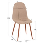 ΚΑΡΕΚΛΑ LEONARDO HM00100.07 ΥΦΑΣΜΑ ΜΠΕΖ ΚΑΙ ΜΕΤΑΛΛΙΚΑ ΠΟΔΙΑ 45x52x85 εκ.