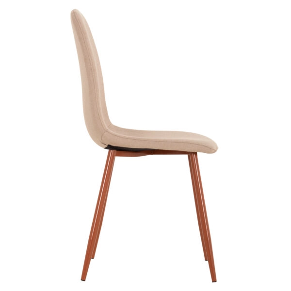 ΚΑΡΕΚΛΑ LEONARDO HM00100.07 ΥΦΑΣΜΑ ΜΠΕΖ ΚΑΙ ΜΕΤΑΛΛΙΚΑ ΠΟΔΙΑ 45x52x85 εκ.