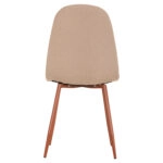 ΚΑΡΕΚΛΑ LEONARDO HM00100.07 ΥΦΑΣΜΑ ΜΠΕΖ ΚΑΙ ΜΕΤΑΛΛΙΚΑ ΠΟΔΙΑ 45x52x85 εκ.