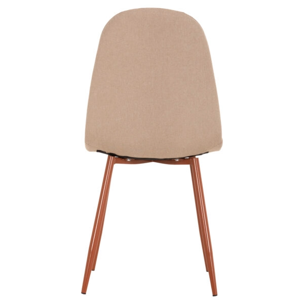 ΚΑΡΕΚΛΑ LEONARDO HM00100.07 ΥΦΑΣΜΑ ΜΠΕΖ ΚΑΙ ΜΕΤΑΛΛΙΚΑ ΠΟΔΙΑ 45x52x85 εκ.