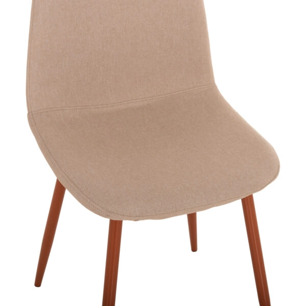 ΚΑΡΕΚΛΑ LEONARDO HM00100.07 ΥΦΑΣΜΑ ΜΠΕΖ ΚΑΙ ΜΕΤΑΛΛΙΚΑ ΠΟΔΙΑ 45x52x85 εκ.