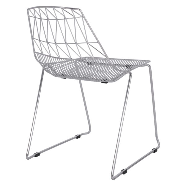 ΚΑΡΕΚΛΑ ΜΕΤΑΛΛΙΚΗ ΑΣΗΜΙ ICARUS HM8010.10 54x57x79cm