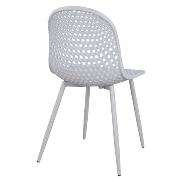 ΚΑΡΕΚΛΑ ΠΟΛΥΠΡΟΠΥΛΕΝΙΟΥ MILANA HM8512.01 ΛΕΥΚΟ ΜΕ ΜΕΤΑΛΛΙΚΑ ΠΟΔΙΑ 45X51X84Υ εκ.