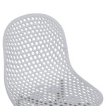 ΚΑΡΕΚΛΑ ΠΟΛΥΠΡΟΠΥΛΕΝΙΟΥ MILANA HM8512.01 ΛΕΥΚΟ ΜΕ ΜΕΤΑΛΛΙΚΑ ΠΟΔΙΑ 45X51X84Υ εκ.