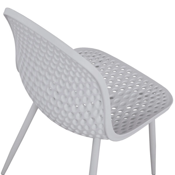 ΚΑΡΕΚΛΑ ΠΟΛΥΠΡΟΠΥΛΕΝΙΟΥ MILANA HM8512.01 ΛΕΥΚΟ ΜΕ ΜΕΤΑΛΛΙΚΑ ΠΟΔΙΑ 45X51X84Υ εκ.