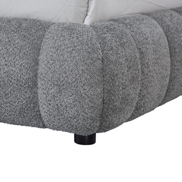 ΚΡΕΒΑΤΙ ΔΙΠΛΟ ΜΕ ΑΠΟΘ.ΧΩΡΟ MALFOY HM730.01 ΓΚΡΙ ΜΠΟΥΚΛΕ ΥΦΑΣΜΑ--ΣΤΡΩΜΑ 160x200εκ