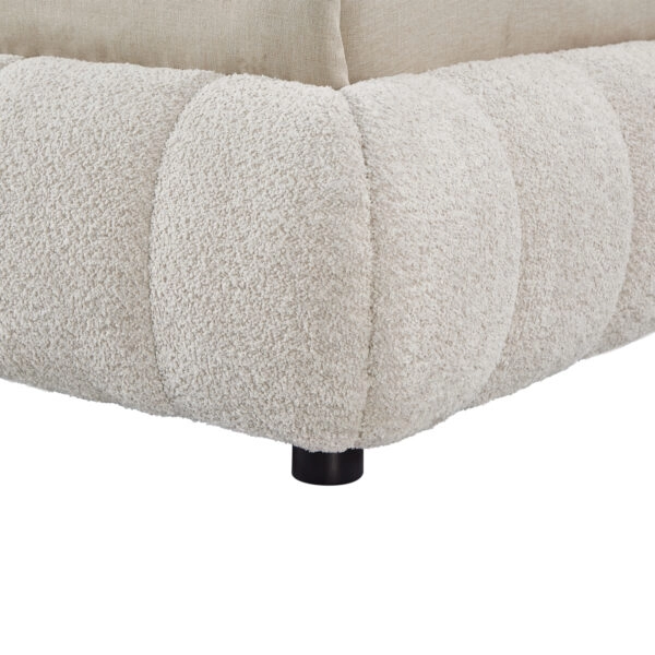 ΚΡΕΒΑΤΙ ΔΙΠΛΟ ΜΕ ΑΠΟΘ.ΧΩΡΟ MALFOY HM730.03 ΜΠΕΖ ΜΠΟΥΚΛΕ ΥΦΑΣΜΑ--ΣΤΡΩΜΑ 160x200εκ