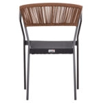 ΠΟΛΥΘΡΟΝΑ ΑΛΟΥΜΙΝΙΟΥ HM5891.01 ΑΝΘΡΑΚΙ ΣΚΕΛΕΤΟΣ&TEXTLINE-ΜΠΕΖ RATTAN 56x60x81,5Υ εκ.