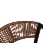 ΠΟΛΥΘΡΟΝΑ ΑΛΟΥΜΙΝΙΟΥ HM5891.01 ΑΝΘΡΑΚΙ ΣΚΕΛΕΤΟΣ&TEXTLINE-ΜΠΕΖ RATTAN 56x60x81,5Υ εκ.