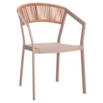 ΠΟΛΥΘΡΟΝΑ ΑΛΟΥΜΙΝΙΟΥ HM5891.03 ΣΑΜΠΑΝΙΖΕ ΣΚΕΛΕΤΟΣ&TEXTLINE- RATTAN 56x60x81,5Υ εκ.