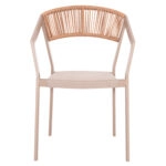 ΠΟΛΥΘΡΟΝΑ ΑΛΟΥΜΙΝΙΟΥ HM5891.03 ΣΑΜΠΑΝΙΖΕ ΣΚΕΛΕΤΟΣ&TEXTLINE- RATTAN 56x60x81,5Υ εκ.